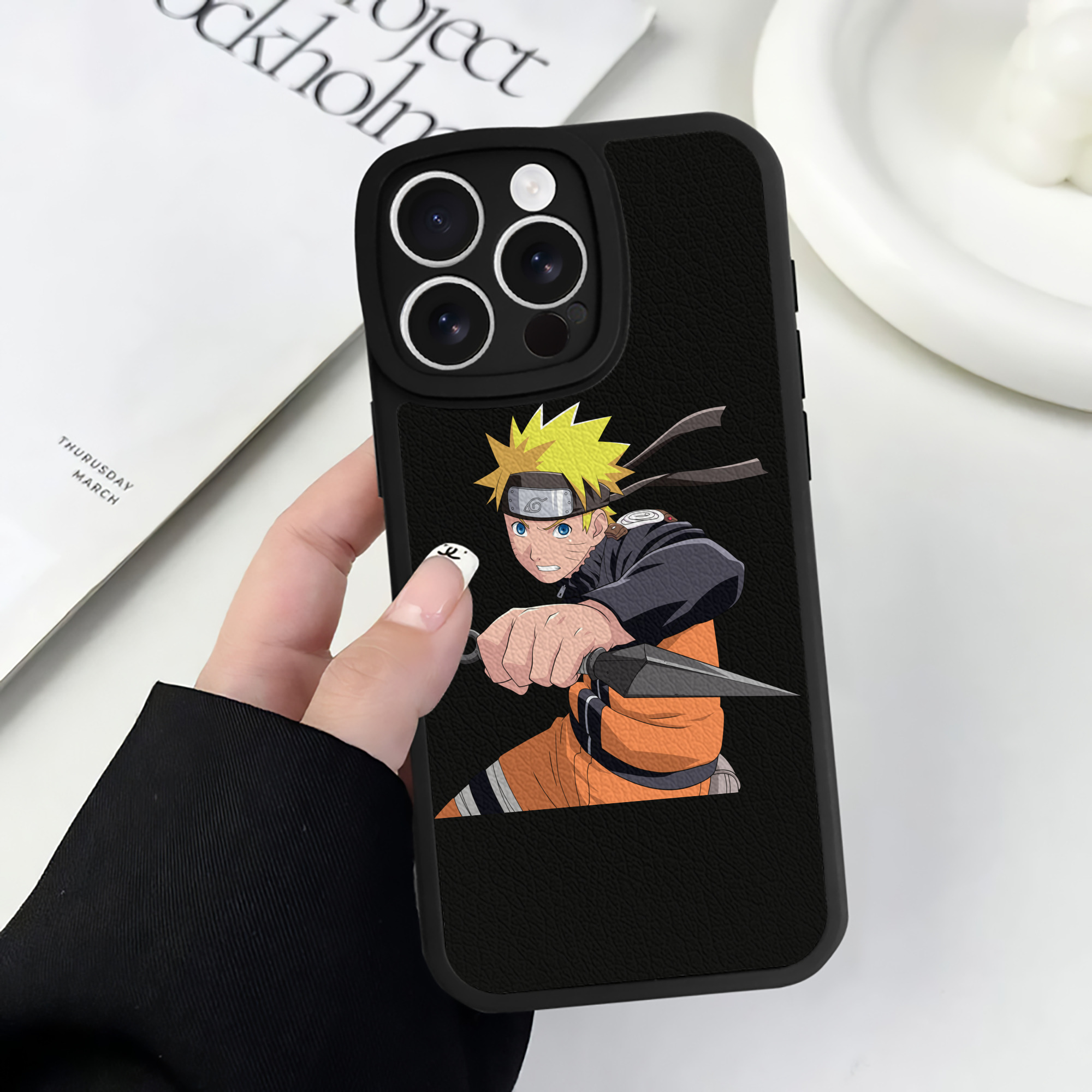 （画像用） NARUTO -ナルト- うずまき ナルト Uzumaki Naruto 【iPhone 16シリーズ対応】シリコンスマホケース（レザー調） 材質：シリコン